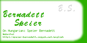 bernadett speier business card